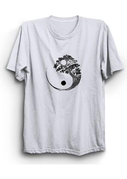 Ying-Yang, Zen From Trees, Ağaç ve Denge Tişört