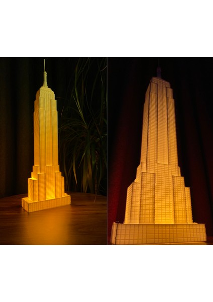 Empire State Binası Dekoratif Gece Lambası 42CM Ev Ofis Dekorasyon