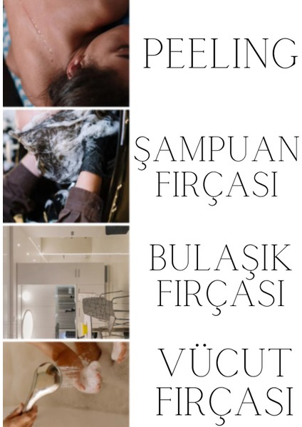 Vücut Fırçası Islak ve Kuru Peeling Etkisi Bulaşık Fırçası