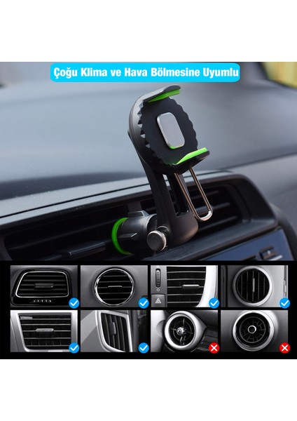 Ally 360 Dönebilen Araç Klima Havalandırma Bölmesi Kancalı Telefon Tutucu fırsatları
