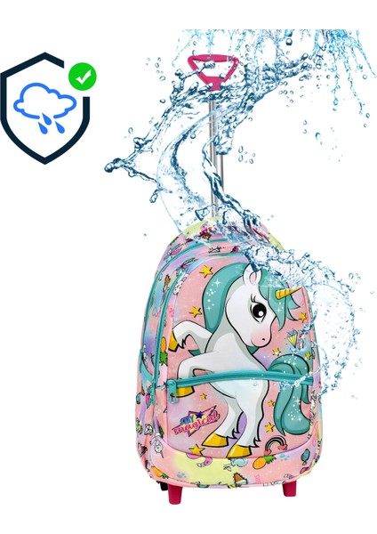 Çekçekli Unicorn Desenli Ilkokul Çantası + Beslenme Çantası indirimleri