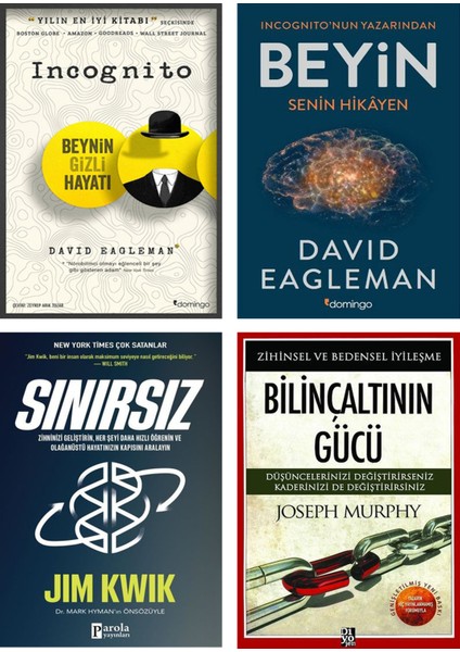 Incognito - Beyin Senin Hikayen - Sınırsız - Bilinçaltının Gücü - 4 Kitap