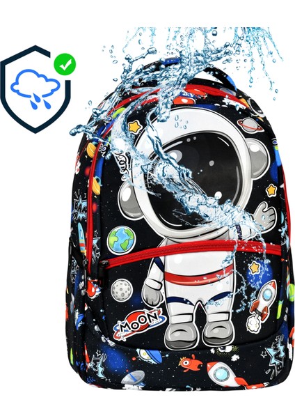 Ilkokul Astronot Desenli Ilkokul Çantası + Beslenme Çantası