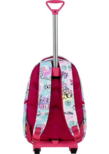 Çekçekli Girl Desenli Ilkokul Çantası + Beslenme Çantası