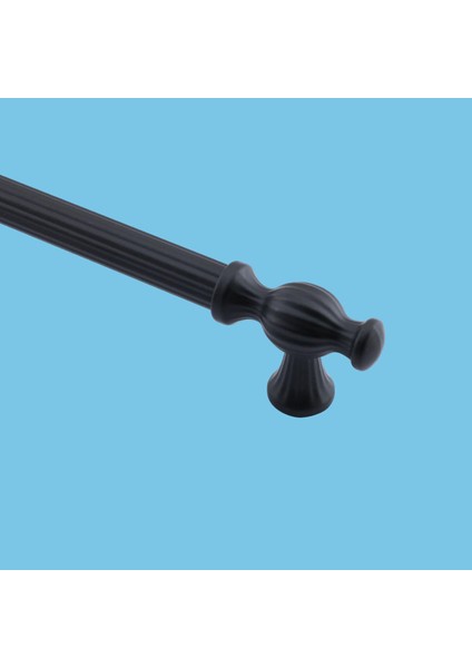 Kesir Mobilya Mutfak Dolabı Çekmece Dolap Kapak Kulpu Kulbu Siyah 224 mm Metal Kulp