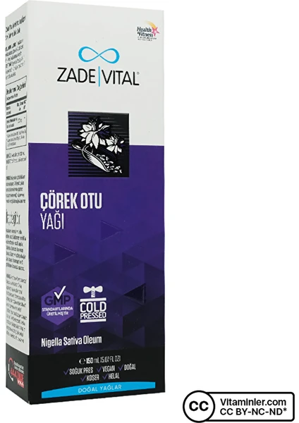 Zade Vital Çörekotu Yağı 150 ml