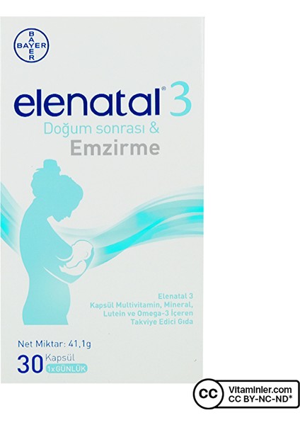 Elenatal-3 30 Kapsül fiyatları
