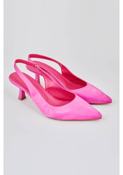 Arkası Açık Fuşya Stiletto