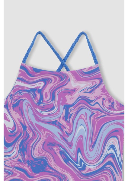 Kız Çocuk Desenli Çift Yönlü Mayo Z3592A623HS modelleri