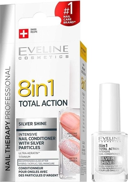 Eveline 8 İn 1 Total Action Silver Shine Nail Cond