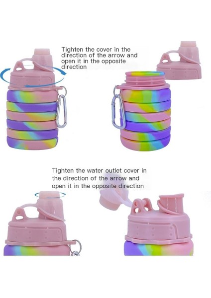 500ML Katlanır Su Bardağı Yüksek Sıcaklığa Dayanıklı Spor Su Şişesi (Yurt Dışından) modelleri