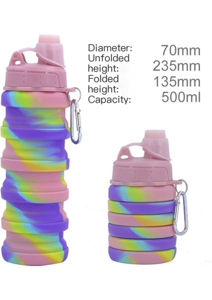 500ML Katlanır Su Bardağı Yüksek Sıcaklığa Dayanıklı Spor Su Şişesi (Yurt Dışından) fırsatları