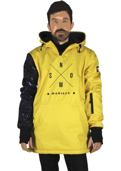 Snowboarding Men Kar Montu, Snowsea SS7924 Siyah Snowboard Montu