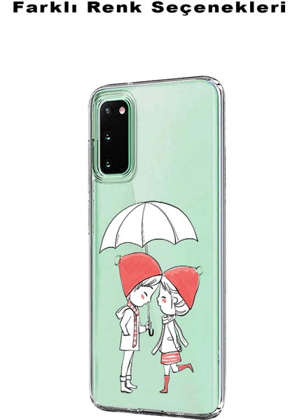 Xiaomi Redmi Note 11S ile Uyumlu Kapak Sevimli Karakterler Tasarımlı Şeffaf Kılıf