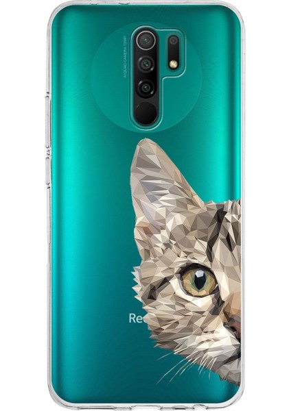 Xiaomi Redmi 9 ile Uyumlu Kapak Sevimli Karakterler Tasarımlı Şeffaf Silikon Kılıf