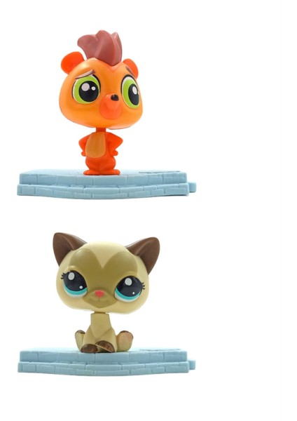 PopŞeker Littlest Pet Shop Minişler 2'li Standlı Oyuncak Miniş Karakterleri