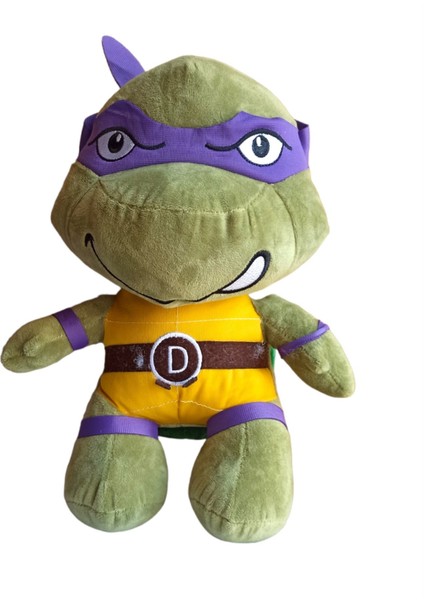 PopŞeker Ninja Kaplumbağalar Peluş Donatello Figürü 35CM. Ninja Kaplumbağalar Oyuncakları