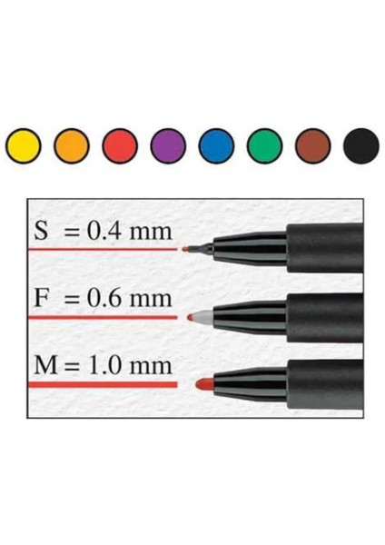 Faber Castell Multimark 1525 Permanent Asetat Kalemi 1.0 mm Siyah - M