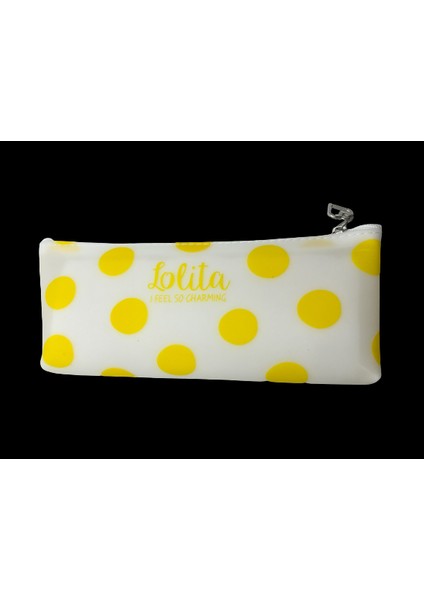 Lolita Silikon Puantiyeli Kalem Kutu Sarı