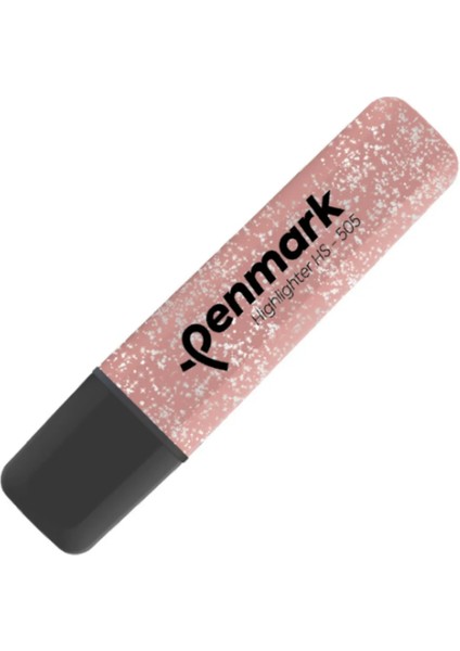 Metalik Simli Fosforlu Kalem Pembe