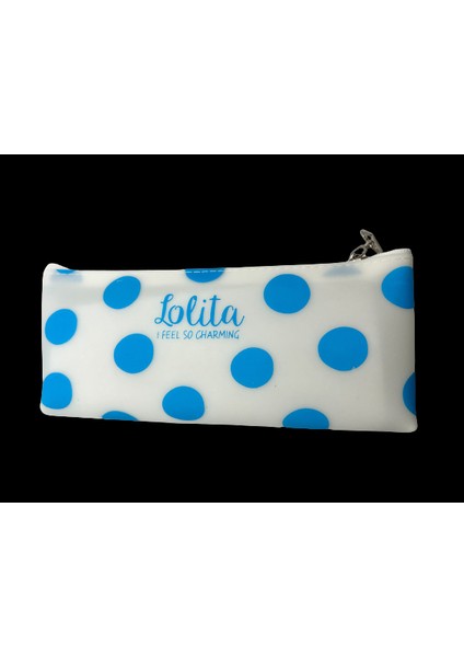 Lolita Silikon Puantiyeli Kalem Kutu Mavi