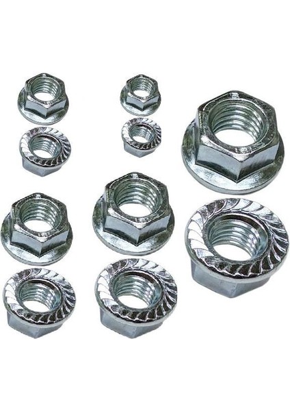Flanşlı Somun Metrik 8mm 100 Adet Pullu Somun