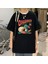 Ohana Baskılı Siyah Oversize T-Shirt 2