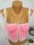 Crop Top Büstiyer Şeker Pembe Beyaz Renk Handmade 4