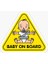 Baby On Board Arabada Bebek Var Araç Sticker Etiket 19CM MD15 1