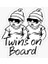 Arabada Ikiz Var Twins On Board Sticker Yapıştırma 19CM MD17 1