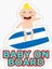 Arabada Bebek Var Baby On Board Sticker Etiket 19CM MD19 1