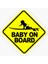 Arabada Bebek Var Baby On Board Sticker Yapıştırma 19CM MD15 1