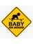 Araçta Bebek Var Baby On Board Sticker Yapıştırma 19CM Md6 1