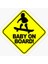 Baby On Board Arabada Bebek Var Oto Sticker Etiket 19CM MD23 1