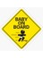 Arabada Bebek Var Baby On Board Sticker Yapıştırma 19CM MD18 1