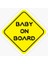 Uyarı Arabada Bebek Var Sticker Oto Etiket 18CM Md6 1