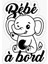 Baby On Board Arabada Bebek Var Oto Sticker Etiket 19CM Md1 1