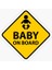 Arabada Bebek Var Baby On Board Sticker Yapıştırma 19CM MD14 1