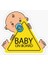 Uyarı Arabada Bebek Var Sticker Oto Etiket 18CM Md9 1
