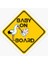 Baby On Board Arabada Bebek Var Araç Sticker Etiket 19CM Md5 1