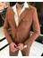 Italyan Stil Slim Fit Yün Karışımlı Likralı Safari Ceket Pantolon Takım Elbise Camel T9581 2