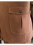 Italyan Stil Slim Fit Yün Karışımlı Likralı Safari Ceket Pantolon Takım Elbise Camel T9581 4