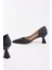 Kısa Topuk Saten Kadın Stiletto 3