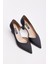 Kısa Topuk Saten Kadın Stiletto 5