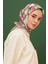 Bloom Pembe Yeşil Pamuk Viskon Eşarp Modeli 2