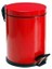Çelik Metal 5 Litre Pedallı Çöp Kovası Çöp Kutusu Kırmızı 2