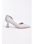 Kısa Topuk Saten Kadın Stiletto 1