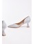 Kısa Topuk Saten Kadın Stiletto 3