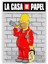 The Simpsons La Casa De Papel Ahşap Poster 20X29 cm 1