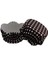 Cupcake Kalıbı Pet Kapsül Dalgalı Kek Kalıbı 65X38 mm 100 Adet Puantiyeli Kahverengi 3,8x6,5 cm 3